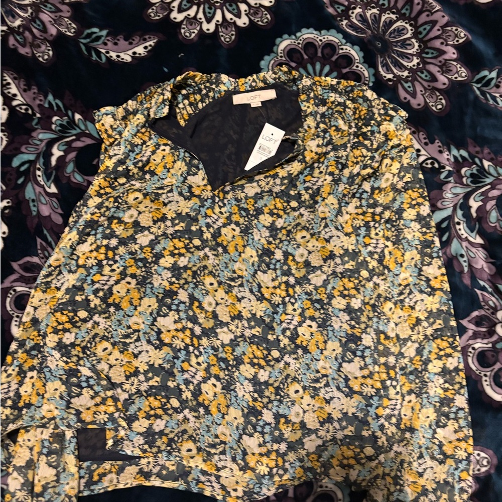 Loft longsleeve floral shirt